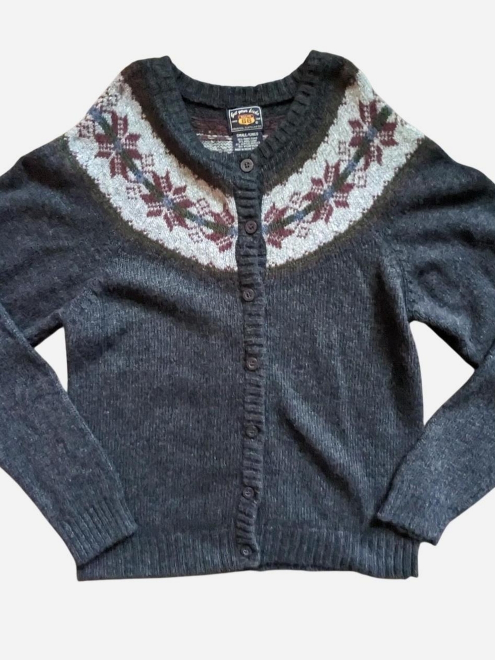 90s black button up vintage sweater